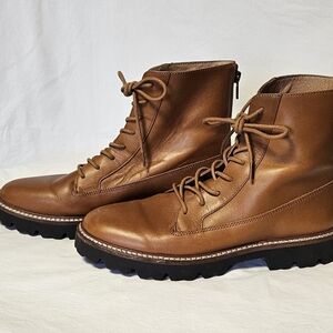 Madewell Tan Leather Ankle Boots